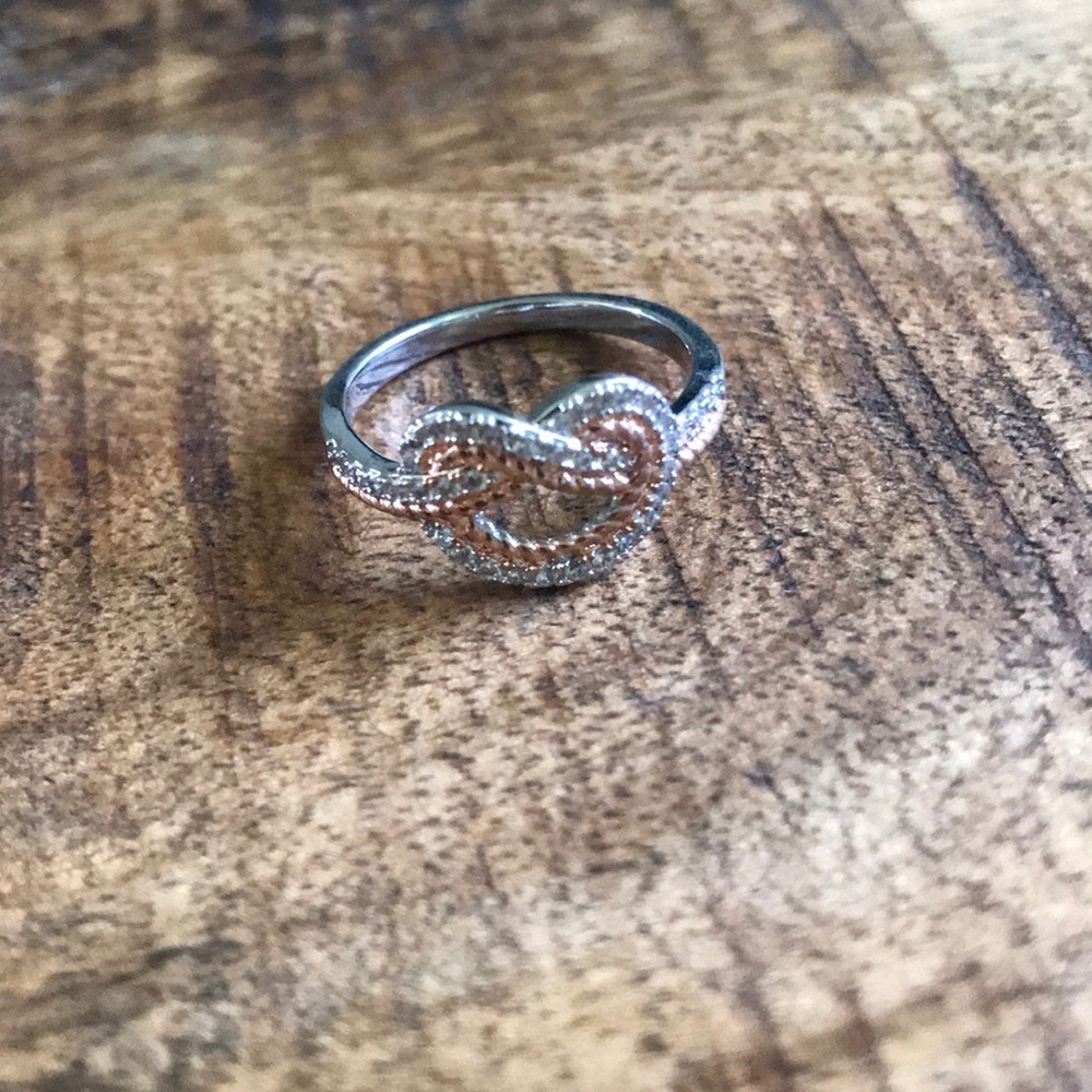 New Two Tone 925 Silver Ring Size 6-10 - Picture 7 of 8